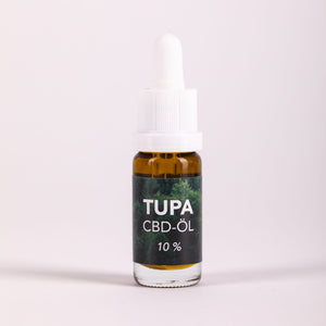 Tupa CBD Öl 10% Flakon, Flasche Außenansicht, Produktansicht
